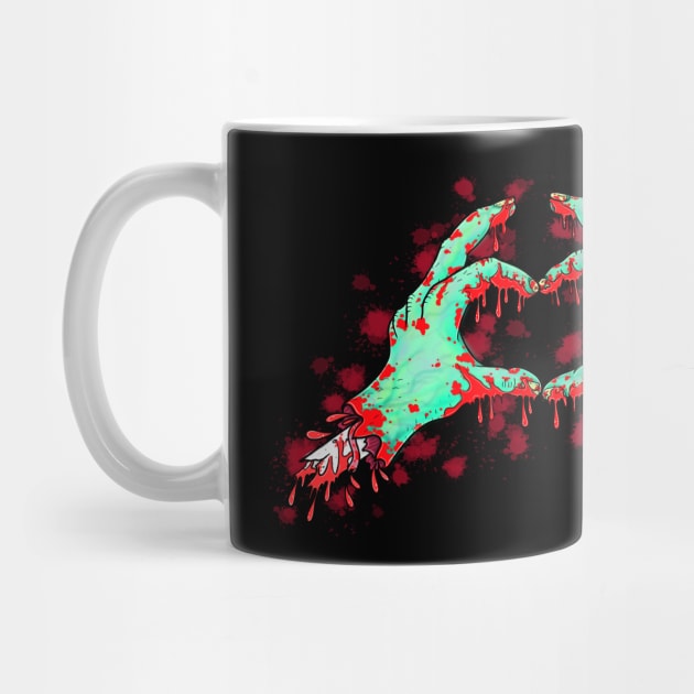 Zombie heart hands by Squatchyink